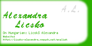 alexandra licsko business card